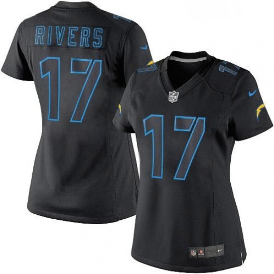 Womens Nike Los Angeles Chargers 17 Philip Rivers Limited Black Impact NFL Jersey Womens Nike Los Angeles Chargers 17 Philip Rivers Limited Black Impact NFL Jersey