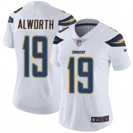 Womens Nike Los Angeles Chargers 19 Lance Alworth Elite White NFL Jersey Womens Nike Los Angeles Chargers 19 Lance Alworth Elite White NFL Jersey