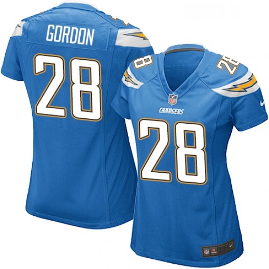 Womens Nike Los Angeles Chargers 28 Melvin Gordon Game Electric Blue Alternate NFL Jersey Womens Nike Los Angeles Chargers 28 Melvin Gordon Game Electric Blue Alternate NFL Jersey