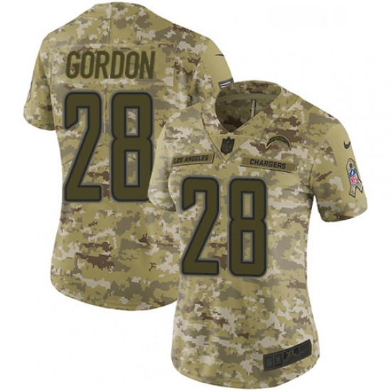 Womens Nike Los Angeles Chargers 28 Melvin Gordon Limited Camo 2018 Salute to Service NFL Jersey Womens Nike Los Angeles Chargers 28 Melvin Gordon Limited Camo 2018 Salute to Service NFL Jersey