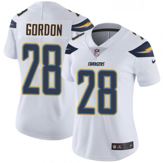 Womens Nike Los Angeles Chargers 28 Melvin Gordon White Vapor Untouchable Limited Player NFL Jersey Womens Nike Los Angeles Chargers 28 Melvin Gordon White Vapor Untouchable Limited Player NFL Jersey