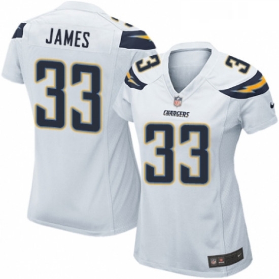 Womens Nike Los Angeles Chargers 33 Derwin James Game White NFL Jersey Womens Nike Los Angeles Chargers 33 Derwin James Game White NFL Jersey