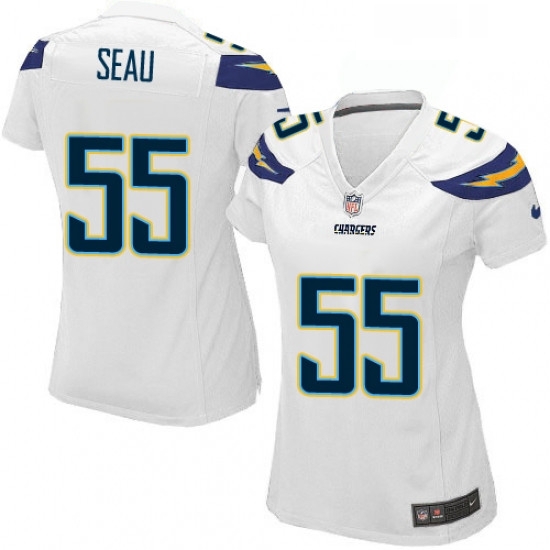 Womens Nike Los Angeles Chargers 55 Junior Seau Game White NFL Jersey Womens Nike Los Angeles Chargers 55 Junior Seau Game White NFL Jersey
