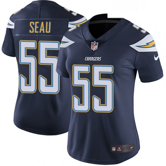 Womens Nike Los Angeles Chargers 55 Junior Seau Navy Blue Team Color Vapor Untouchable Limited Player NFL Jersey Womens Nike Los Angeles Chargers 55 Junior Seau Navy Blue Team Color Vapor Untouchable Limited Player NFL Jersey