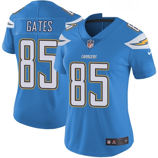 Womens Nike Los Angeles Chargers 85 Antonio Gates Elite Electric Blue Alternate NFL Jersey Womens Nike Los Angeles Chargers 85 Antonio Gates Elite Electric Blue Alternate NFL Jersey