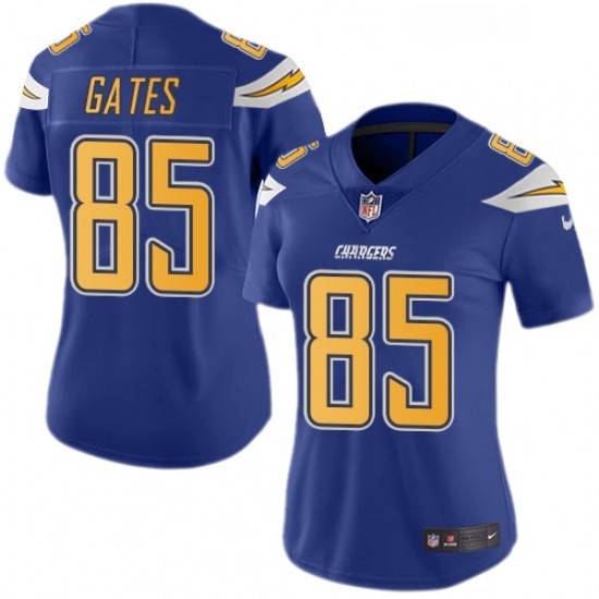 Womens Nike Los Angeles Chargers 85 Antonio Gates Limited Electric Blue Rush Vapor Untouchable NFL Jersey Womens Nike Los Angeles Chargers 85 Antonio Gates Limited Electric Blue Rush Vapor Untouchable NFL Jersey