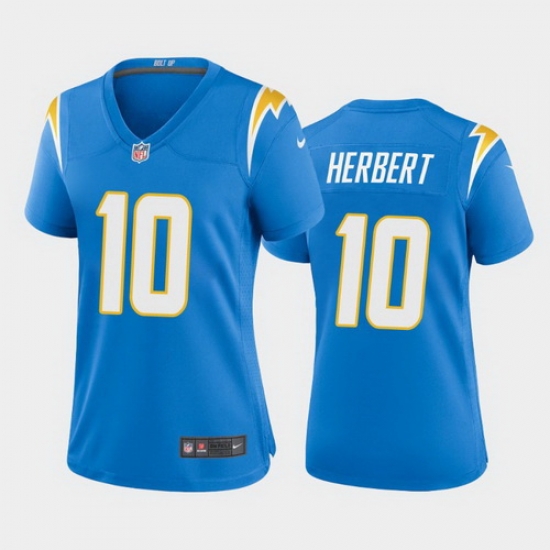 women justin herbert los angeles chargers powder blue game jersey 2020 women justin herbert los angeles chargers powder blue game jersey 2020