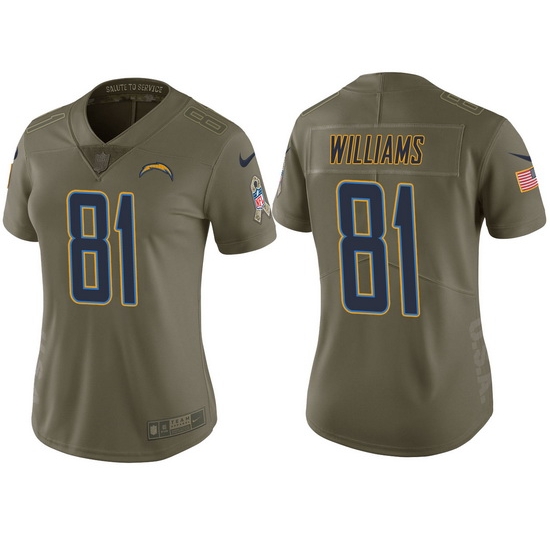 womens chargers mike williams olive 2017 salute to service jersey womens chargers mike williams olive 2017 salute to service jersey