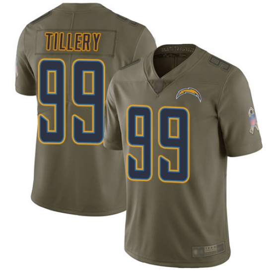 Chargers 99 Jerry Tillery Olive Youth Stitched Football Limited 2017 Salute to Service Jersey Chargers 99 Jerry Tillery Olive Youth Stitched Football Limited 2017 Salute to Service Jersey