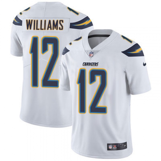 Nike Chargers #12 Mike Williams White Youth Stitched NFL Vapor Untouchable Limited Jersey Nike Chargers #12 Mike Williams White Youth Stitched NFL Vapor Untouchable Limited Jersey