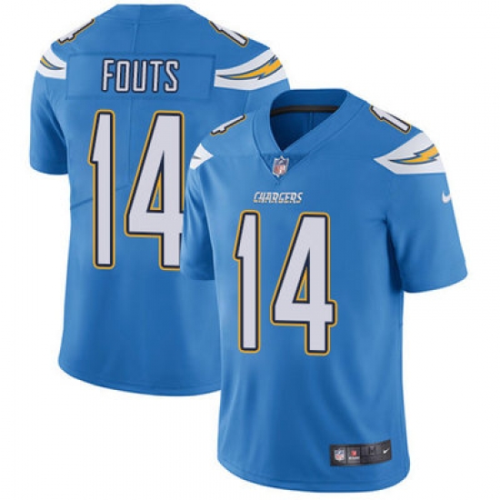 Nike Chargers #14 Dan Fouts Electric Blue Alternate Youth Stitched NFL Vapor Untouchable Limited Jersey Nike Chargers #14 Dan Fouts Electric Blue Alternate Youth Stitched NFL Vapor Untouchable Limited Jersey