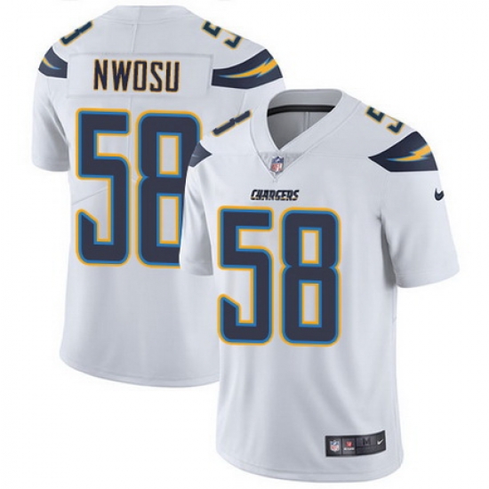 Nike Chargers #58 Uchenna Nwosu White Youth Stitched NFL Vapor Untouchable Limited Jersey Nike Chargers #58 Uchenna Nwosu White Youth Stitched NFL Vapor Untouchable Limited Jersey