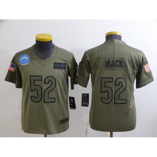 Youth Los Angeles Chargers 52 Khalil Mack Camo Salute To Service Limited Stitched Jersey Youth Los Angeles Chargers 52 Khalil Mack Camo Salute To Service Limited Stitched Jersey