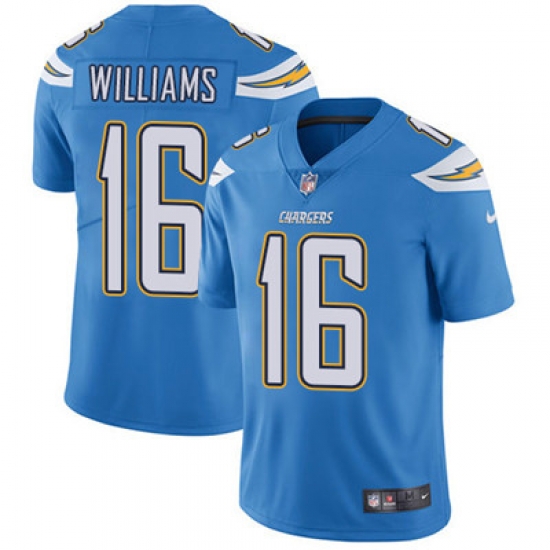 Youth Nike Chargers #16 Tyrell Williams Electric Blue Alternate Stitched NFL Vapor Untouchable Limited Jersey Youth Nike Chargers #16 Tyrell Williams Electric Blue Alternate Stitched NFL Vapor Untouchable Limited Jersey