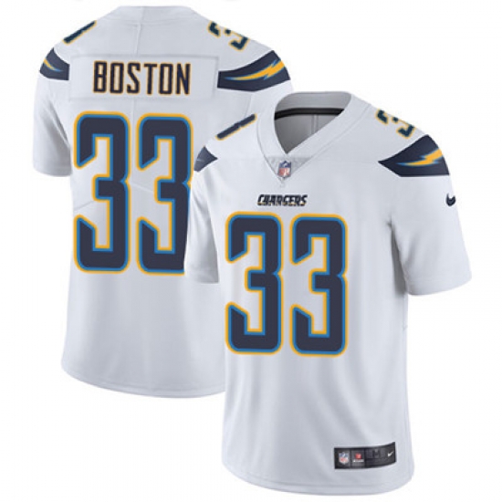 Youth Nike Chargers #33 Tre Boston White Stitched NFL Vapor Untouchable Limited Jersey Youth Nike Chargers #33 Tre Boston White Stitched NFL Vapor Untouchable Limited Jersey