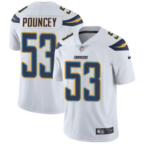 Youth Nike Chargers 53 Mike Pouncey White Stitched NFL Vapor Untouchable Limited Jersey Youth Nike Chargers 53 Mike Pouncey White Stitched NFL Vapor Untouchable Limited Jersey