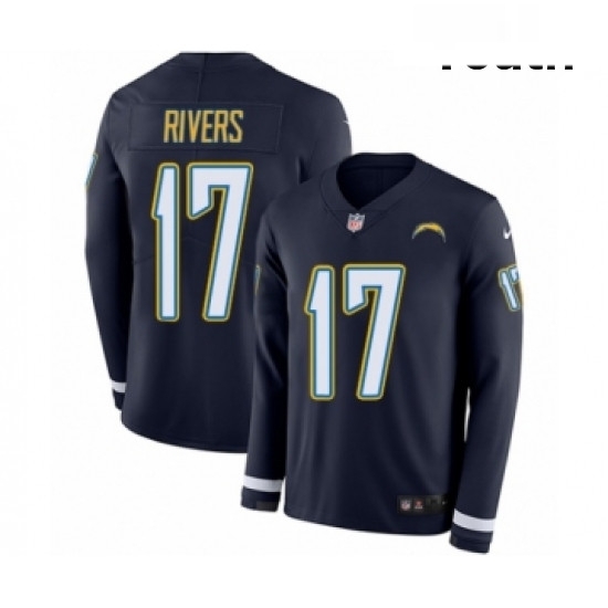 Youth Nike Los Angeles Chargers 17 Philip Rivers Limited Navy Blue Therma Long Sleeve NFL Jersey Youth Nike Los Angeles Chargers 17 Philip Rivers Limited Navy Blue Therma Long Sleeve NFL Jersey