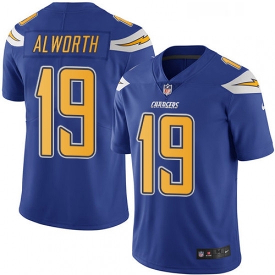 Youth Nike Los Angeles Chargers 19 Lance Alworth Limited Electric Blue Rush Vapor Untouchable NFL Jersey Youth Nike Los Angeles Chargers 19 Lance Alworth Limited Electric Blue Rush Vapor Untouchable NFL Jersey