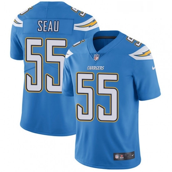 Youth Nike Los Angeles Chargers 55 Junior Seau Elite Electric Blue Alternate NFL Jersey Youth Nike Los Angeles Chargers 55 Junior Seau Elite Electric Blue Alternate NFL Jersey