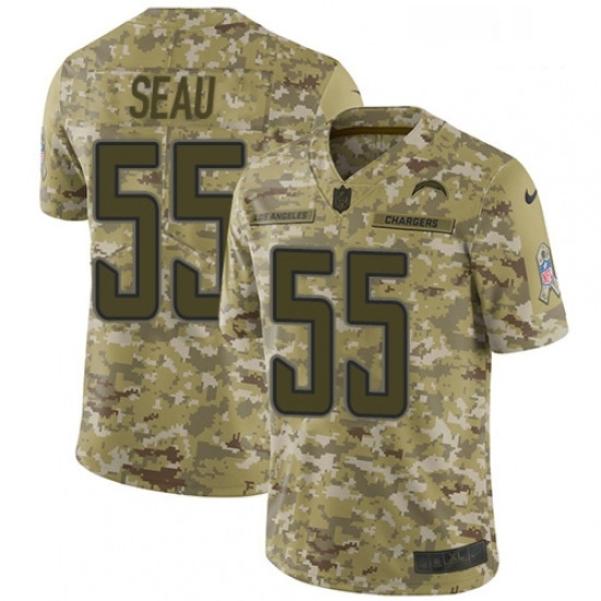 Youth Nike Los Angeles Chargers 55 Junior Seau Limited Camo 2018 Salute to Service NFL Jersey Youth Nike Los Angeles Chargers 55 Junior Seau Limited Camo 2018 Salute to Service NFL Jersey