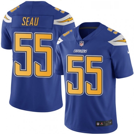 Youth Nike Los Angeles Chargers 55 Junior Seau Limited Electric Blue Rush Vapor Untouchable NFL Jersey Youth Nike Los Angeles Chargers 55 Junior Seau Limited Electric Blue Rush Vapor Untouchable NFL Jersey