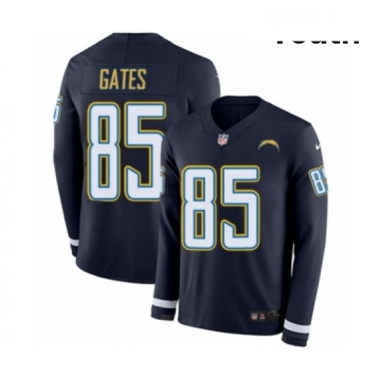 Youth Nike Los Angeles Chargers 85 Antonio Gates Limited Navy Blue Therma Long Sleeve NFL Jersey Youth Nike Los Angeles Chargers 85 Antonio Gates Limited Navy Blue Therma Long Sleeve NFL Jersey