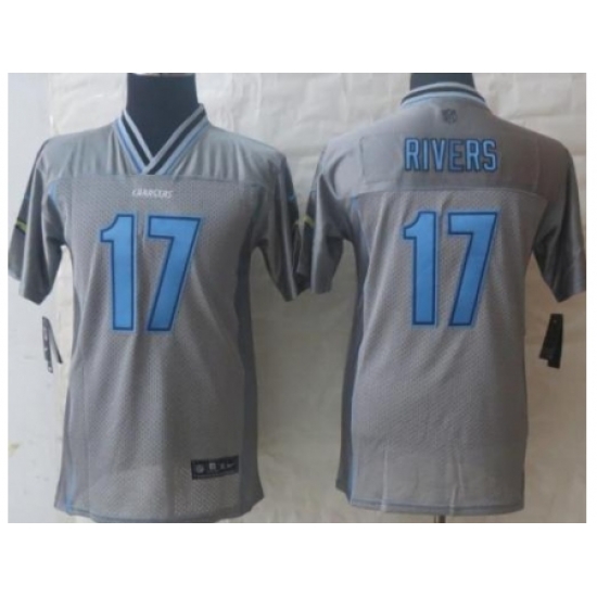 Youth Nike San Diego Chargers 17 Philip Rivers Grey Vapor Elite Jerseys Youth Nike San Diego Chargers 17 Philip Rivers Grey Vapor Elite Jerseys