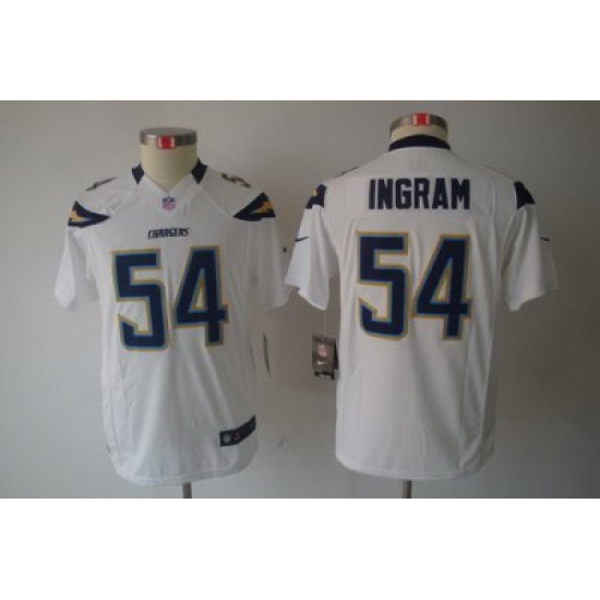 Youth Nike San Diego Chargers #54 Melvin Ingram White Color Limited Jerseys Youth Nike San Diego Chargers #54 Melvin Ingram White Color Limited Jerseys