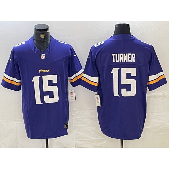 Men Minnesota Vikings 15 Dallas Turner Blue 2024 Draft Vapor Untouchable Limited Stitched Jersey Men Minnesota Vikings 15 Dallas Turner Blue 2024 Draft Vapor Untouchable Limited Stitched Jersey