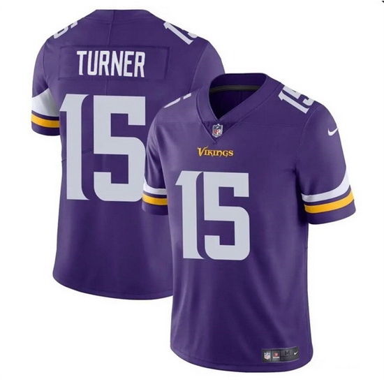 Men Minnesota Vikings 15 Dallas Turner Purple 2024 Draft Vapor Untouchable Limited Stitched Jersey Men Minnesota Vikings 15 Dallas Turner Purple 2024 Draft Vapor Untouchable Limited Stitched Jersey