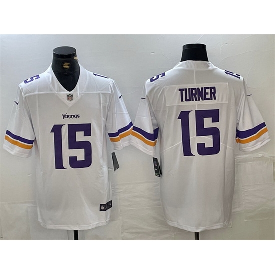 Men Minnesota Vikings 15 Dallas Turner White 2024 Draft Vapor Untouchable Limited Stitched Jersey Men Minnesota Vikings 15 Dallas Turner White 2024 Draft Vapor Untouchable Limited Stitched Jersey