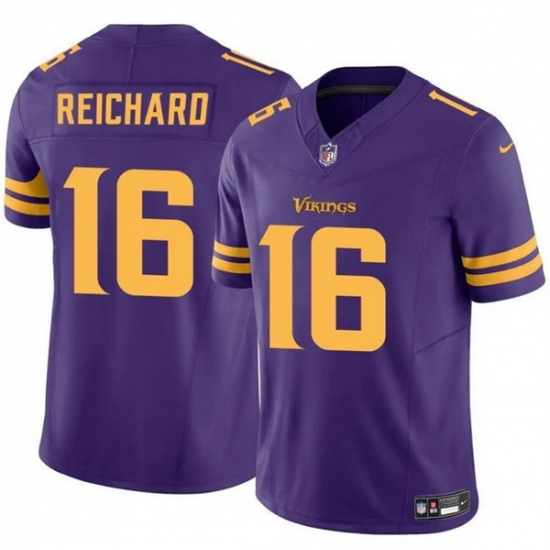 Men Minnesota Vikings 16 Will Reichard Purple 2023 F U S E Color Rush Untouchable Limited Stitched Jersey Men Minnesota Vikings 16 Will Reichard Purple 2023 F U S E Color Rush Untouchable Limited Stitched Jersey