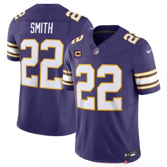 Men Minnesota Vikings 22 Harrison Smith Purple 2024 F U S E Throwback With 4 Star C Patch Vapor Untouchable Limited Stitched Jersey Men Minnesota Vikings 22 Harrison Smith Purple 2024 F U S E Throwback With 4 Star C Patch Vapor Untouchable Limited Stitched Jersey