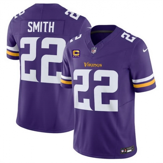 Men Minnesota Vikings 22 Harrison Smith Purple 2024 F U S E With 4 Star C Patch Vapor Untouchable Limited Stitched Jersey Men Minnesota Vikings 22 Harrison Smith Purple 2024 F U S E With 4 Star C Patch Vapor Untouchable Limited Stitched Jersey