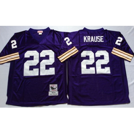 Men Minnesota Vikings 22 Paul Krause Purple M&N Throwback Jersey Men Minnesota Vikings 22 Paul Krause Purple M&N Throwback Jersey