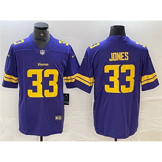 Men Minnesota Vikings 33 Aaron Jones Purple Gold Vapor Untouchable Limited Stitched Jersey Men Minnesota Vikings 33 Aaron Jones Purple Gold Vapor Untouchable Limited Stitched Jersey