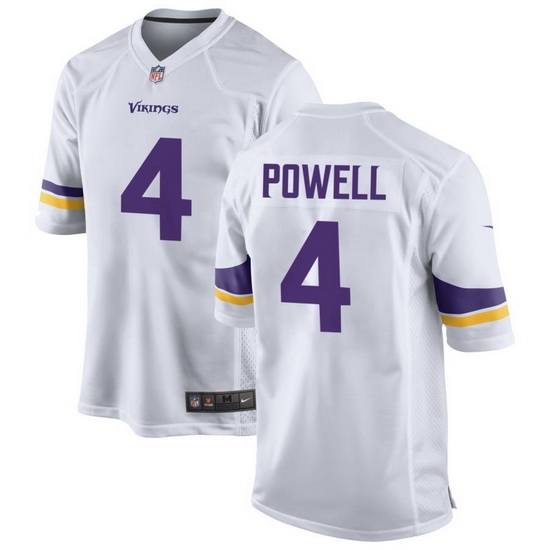 Men Minnesota Vikings 4 Brandon Powell White Vapor Untouchable Stitched Jersey Men Minnesota Vikings 4 Brandon Powell White Vapor Untouchable Stitched Jersey