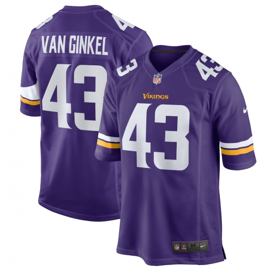 Men Minnesota Vikings #43 Andrew Van Ginkel Purple Stitched NFL Jersey Men Minnesota Vikings #43 Andrew Van Ginkel Purple Stitched NFL Jersey