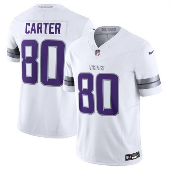 Men Minnesota Vikings 80 Cris Carter White F U S E Winter Warrior Limited Stitched Jersey Men Minnesota Vikings 80 Cris Carter White F U S E Winter Warrior Limited Stitched Jersey