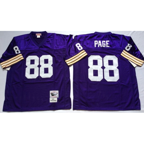 Men Minnesota Vikings 88 Alan Page Purple M&N Throwback Jersey Men Minnesota Vikings 88 Alan Page Purple M&N Throwback Jersey