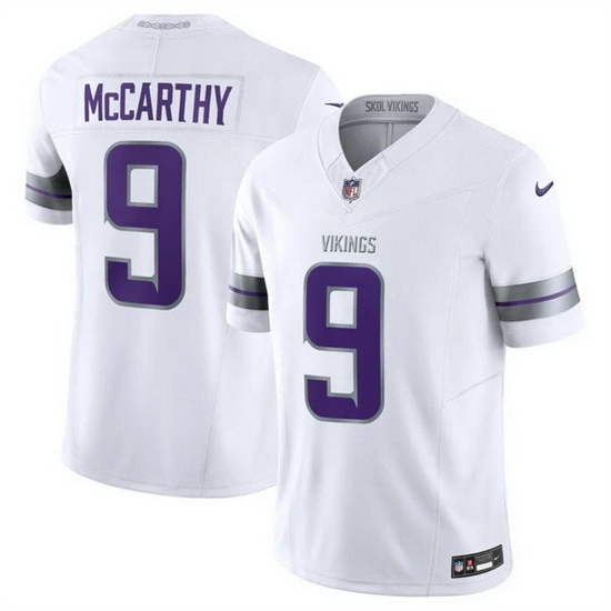 Men Minnesota Vikings 9 J J McCarthy White F U S E Winter Warrior Limited Stitched Jersey Men Minnesota Vikings 9 J J McCarthy White F U S E Winter Warrior Limited Stitched Jersey