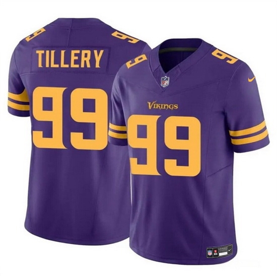 Men Minnesota Vikings 99 Jerry Tillery Purple 2023 F U S E Color Rush Untouchable Limited Stitched Jersey Men Minnesota Vikings 99 Jerry Tillery Purple 2023 F U S E Color Rush Untouchable Limited Stitched Jersey