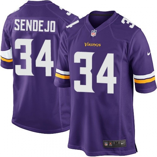 Men Nike Minnesota Vikings #34 Andrew Sendejo Purple Game NFL Jersey Men Nike Minnesota Vikings #34 Andrew Sendejo Purple Game NFL Jersey
