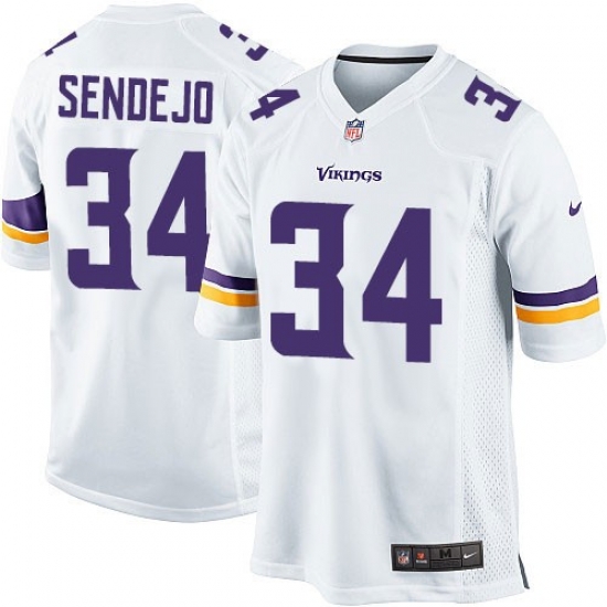 Men Nike Minnesota Vikings #34 Andrew Sendejo White Game NFL Jersey Men Nike Minnesota Vikings #34 Andrew Sendejo White Game NFL Jersey
