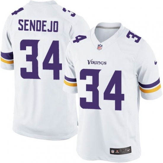 Men Nike Minnesota Vikings #34 Andrew Sendejo White Limited NFL Jersey Men Nike Minnesota Vikings #34 Andrew Sendejo White Limited NFL Jersey