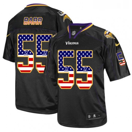 Mens Nike Minnesota Vikings 55 Anthony Barr Elite Black USA Flag Fashion NFL Jersey Mens Nike Minnesota Vikings 55 Anthony Barr Elite Black USA Flag Fashion NFL Jersey