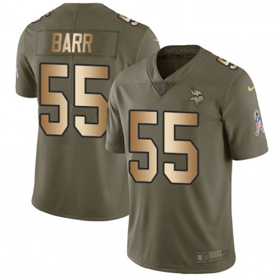 Mens Nike Minnesota Vikings 55 Anthony Barr Limited OliveGold 2017 Salute to Service NFL Jersey Mens Nike Minnesota Vikings 55 Anthony Barr Limited OliveGold 2017 Salute to Service NFL Jersey