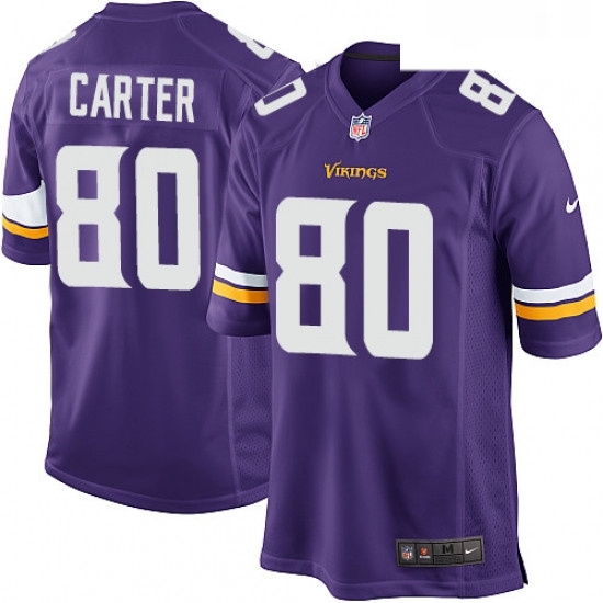 Mens Nike Minnesota Vikings 80 Cris Carter Game Purple Team Color NFL Jersey Mens Nike Minnesota Vikings 80 Cris Carter Game Purple Team Color NFL Jersey