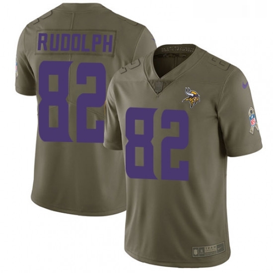 Mens Nike Minnesota Vikings 82 Kyle Rudolph Limited Olive 2017 Salute to Service NFL Jersey Mens Nike Minnesota Vikings 82 Kyle Rudolph Limited Olive 2017 Salute to Service NFL Jersey