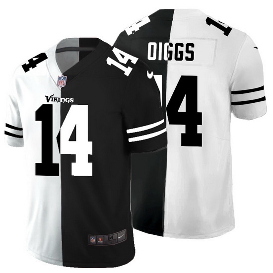 Minnesota Vikings 14 Stefon Diggs Men Black V White Peace Split Nike Vapor Untouchable Limited NFL Jersey Minnesota Vikings 14 Stefon Diggs Men Black V White Peace Split Nike Vapor Untouchable Limited NFL Jersey